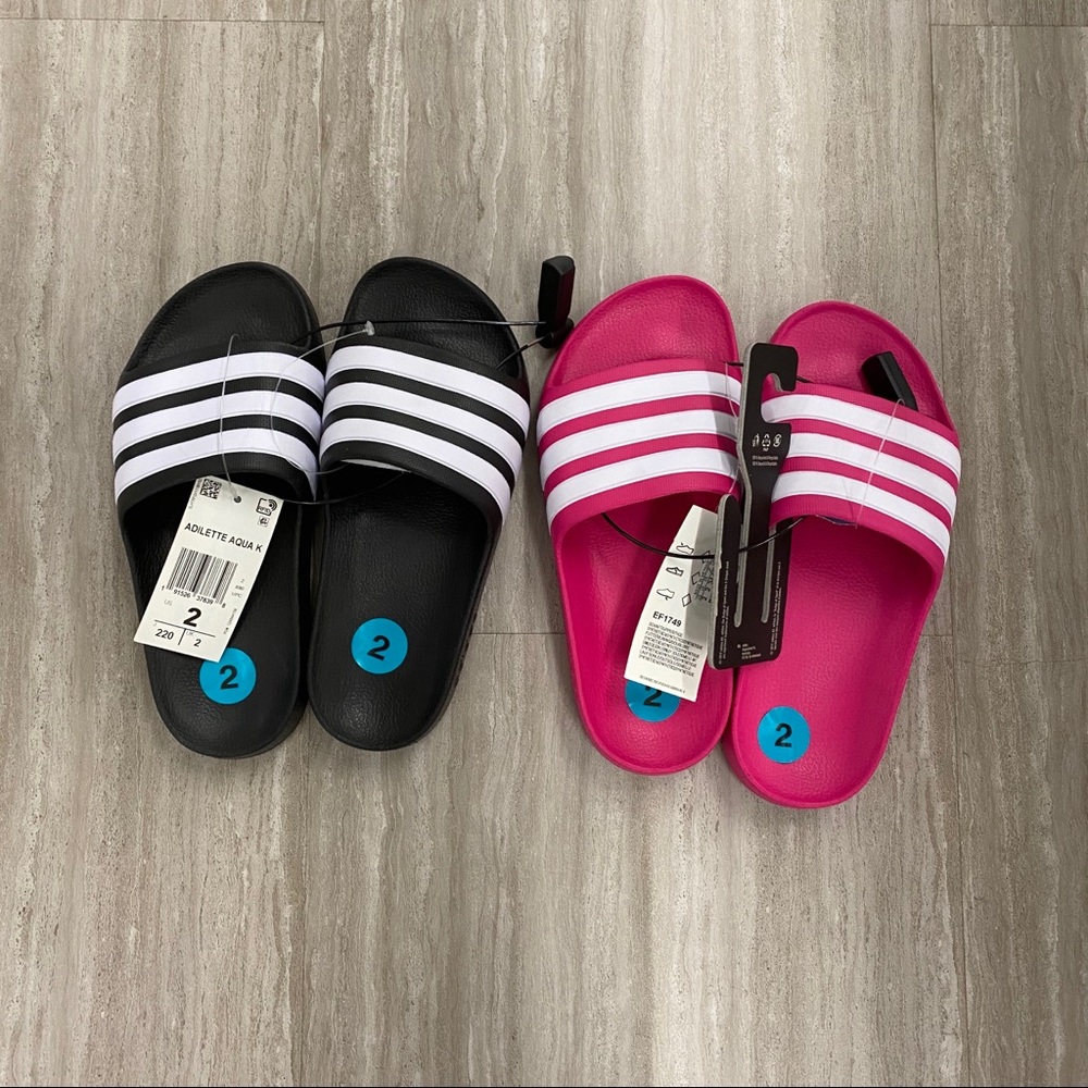 ❤️NWT! Kids Adidas Slides Size 2